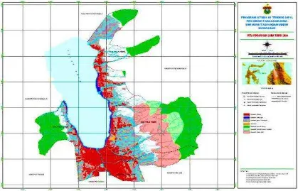 Figure 6. Graph showing the relationship between the extent of land use for building and the extent of available land in undeveloped cultivation area in Palu city 