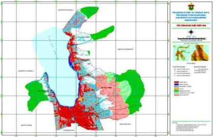 Figure 6. Graph showing the relationship between the extent of land use for building and the extent of available land in undeveloped cultivation area in Palu city 