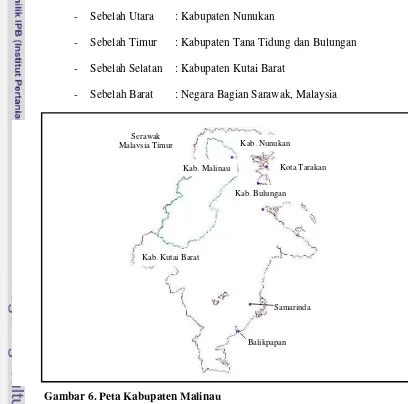 Gambar 6. Peta Kabupaten Malinau 