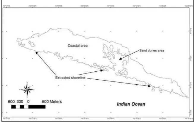 Figure 13. Shoreline morphology extraction from  PALSAR image acquired 2nd May 2007  