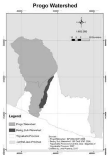 Figure 1. Map of Progo watershed 