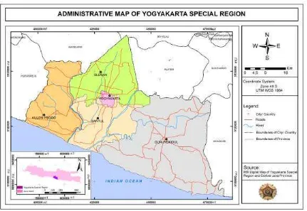 Figure 2. Administrative Map of Yogyakarta Special Region 