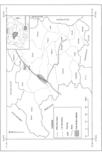 Figure 1. Kaduna Metropolis in Kaduna State Source: Geo.Dept NDA Kaduna 2012  