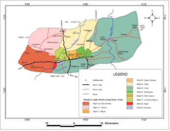 Figure 1. Map of  Ijebu North Local Govenment  Area, Ogun State