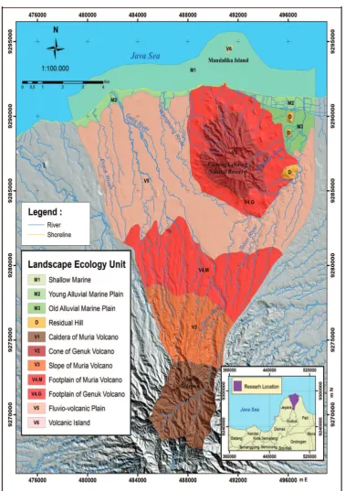 Figure 2. Northern Muria Peninsula ecological map.