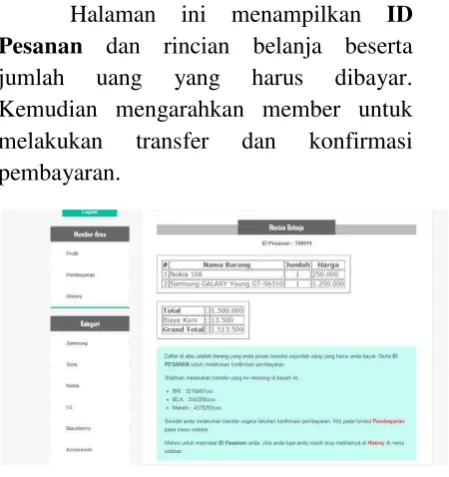 Gambar 11. Halaman Pembayaran 