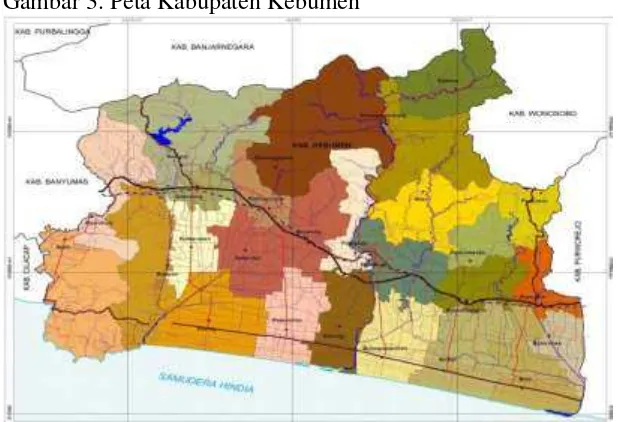 Gambar 3. Peta Kabupaten Kebumen 