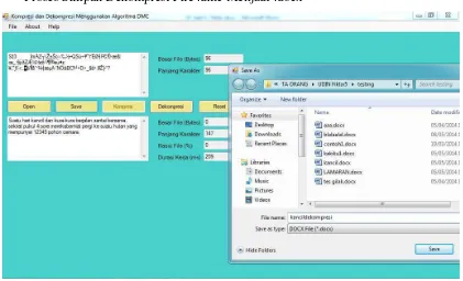 Gambar 4.13 Pop Up Window Simpan Dekompresi File .docx 
