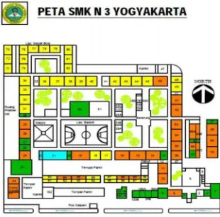 Gambar 1.Denah SMK N 3 Yogyakarta