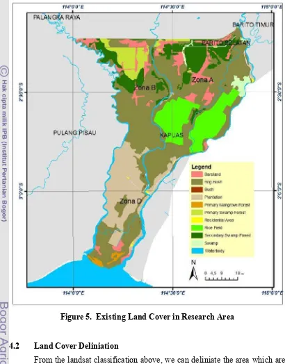 Figure 5.  Existing Land Cover in Research Area 