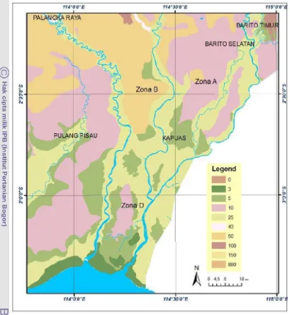 Figure 11.  Elevation Map  in Research Area 