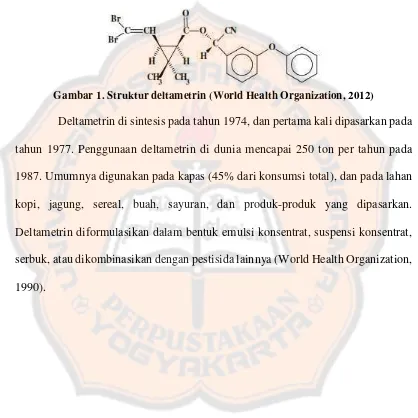 Gambar 1. Struktur deltametrin (World Health Organization, 2012) 