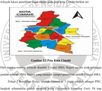 Gambar 3.2 Peta Kota Cimahi 