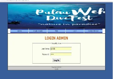 Gambar 4.5 Tampilan Halaman Menu Login Administrator 