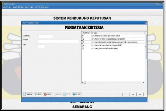Gambar 4.21 form input data guru 