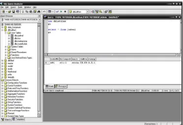 Gambar 2.22: Dialog SQL Query Analyzer. 