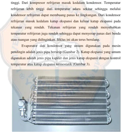 Gambar 2. Evaporator atau kondensor. 
