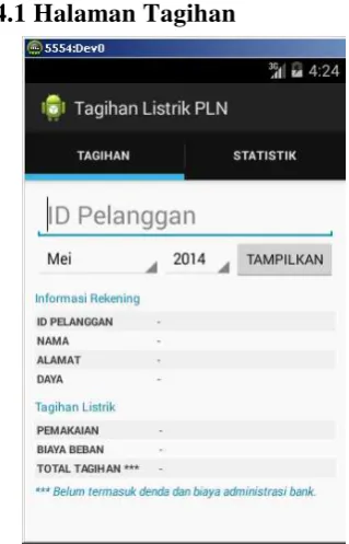 Gambar 11. Tampilan Form Tagihan 