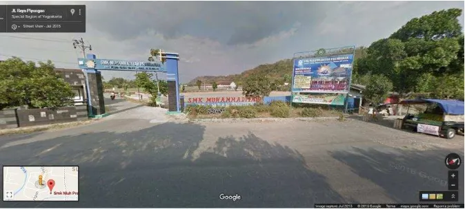 Gambar 1. Denah SMK Muhammadiyah dari Google Maps 