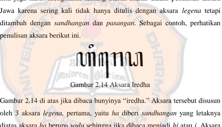 Gambar 2.14 Aksara Iredha  