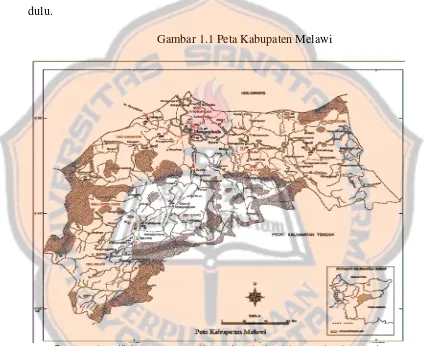 Gambar 1.1 Peta Kabupaten Melawi 