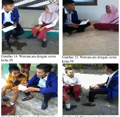 Gambar 17. Wawancara dengan siswa kelas V 