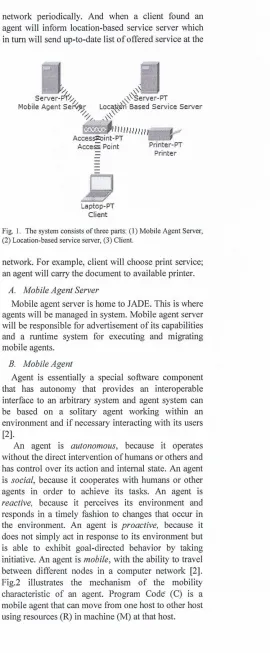 Fig.!.The system consists of three parts: (I) Mobile Agent Server,