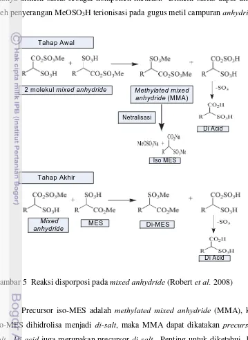 Gambar 5  Reaksi disporposi pada mixed anhydride (Robert et al. 2008) 