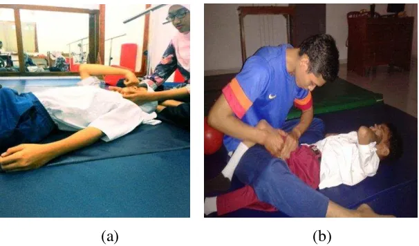 Gambar 6. (a) subjek AL diberikan massage ekspresi, (b) subjek 