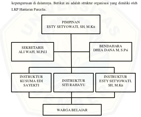 Gambar 4.1 Struktur Organisasi LKP Parcelia 