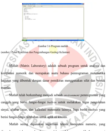 Gambar 3.6 Program matlab 