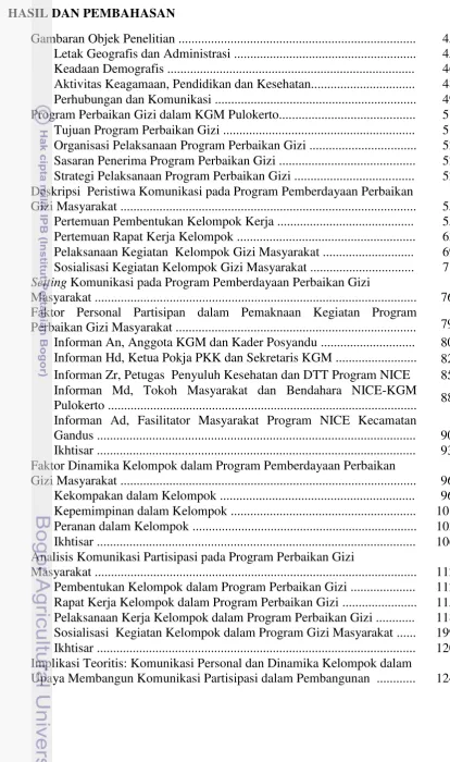 Gambaran Objek Penelitian ........................................................................
