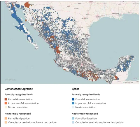 Figure 2: Comunidades Agrarias and Ejidos in Mexico