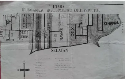 Gambar 4. Peta Wilayah Desa Bagan Dalam, Kecamatan Tanjung Tiram, Kabupaten Batu Bara 