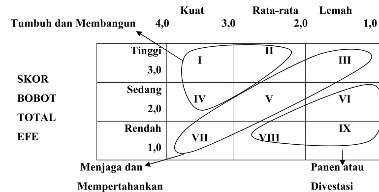 Gambar 2. Matriks IE (David, 2009)