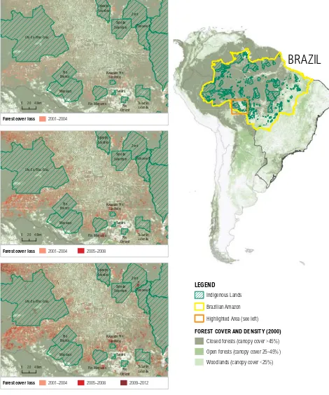 Figure 3  |   Satellite-Detected Tree Cover Loss in Brazil, 2000–12,  