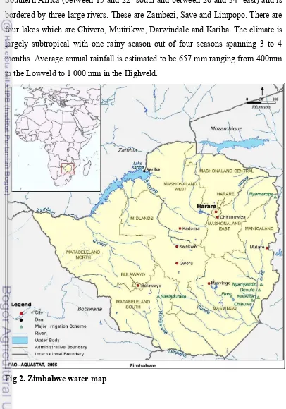 Fig 2. Zimbabwe water map 