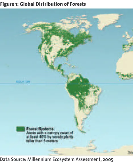 Figure 1: Global Distribution of Forests