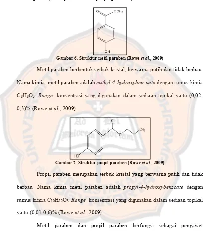 Gambar 6. Struktur metil paraben (Rowe  et al., 2009) 