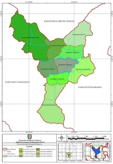 Gambar 3. Peta Kabupaten Pringsewu 
