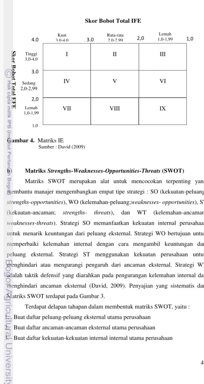 Gambar 4.  Matriks IE 