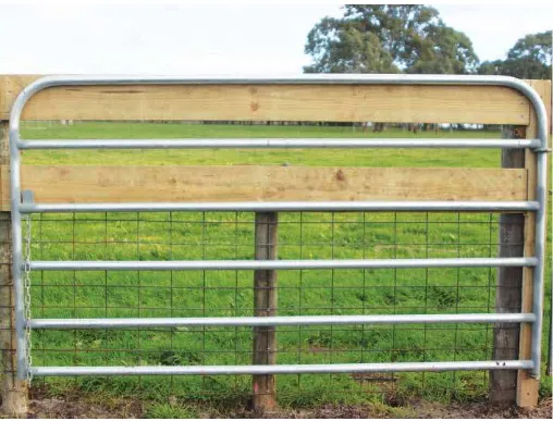 Figure 2.25. Steel cattle gates in cattle yards are practical and cost efective to manufacture and install