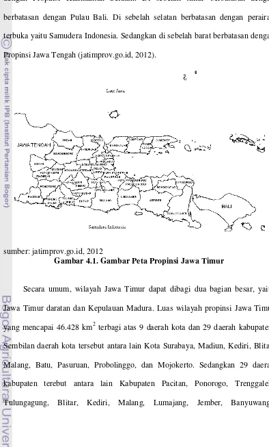 Gambar 4.1. Gambar Peta Propinsi Jawa Timur 