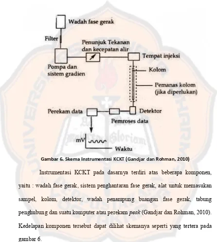 Gambar 6. Skema Instrumentasi KCKT (Gandjar dan Rohman, 2010) 
