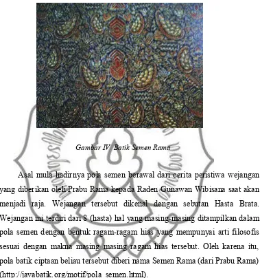 Gambar IV  Batik Semen Rama  