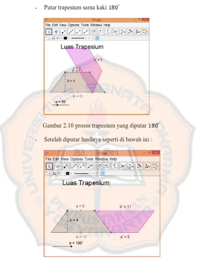 Gambar 2.10 proses trapesium yang diputar 180° 