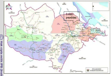 Gambar 1  Peta Kecamatan Pollung Kabupaten Humbang Hasundutan Sumatera 