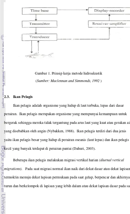 Gambar 1. Prinsip kerja metode hidroakustik  