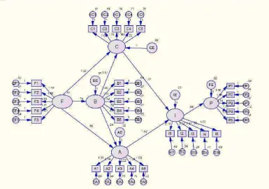 Gambar 5. Model Structural Equation Modeling (SEM) untuk CDM 