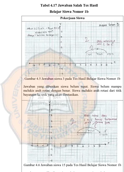 Gambar 4.6 Jawaban siswa 15 pada Tes Hasil Belajar Siswa Nomor 1b   